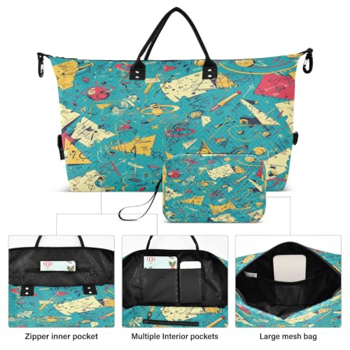 Sac de voyage math avec trousse résistant pour ranger ses affaires - 2