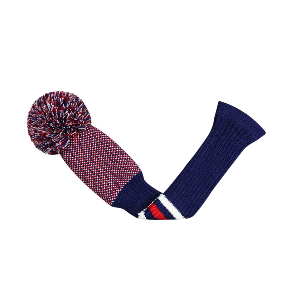 Scott Edward Lot de 3 Couvre-têtes de Golf pour Bois - Convient aux conducteurs (460 CC) - Fil Acrylique Hybride/UT avec Gros Pompons - Protège la tête du Club des Rayures et de la poussière