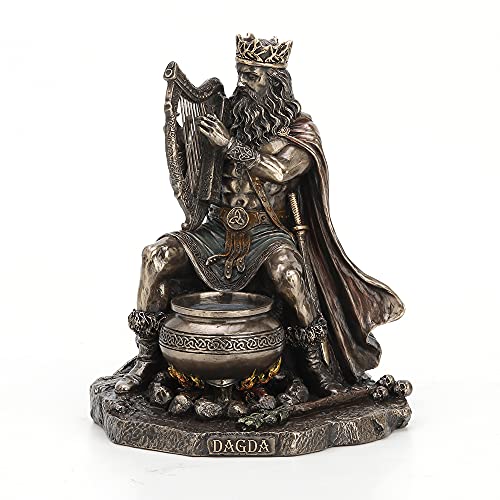 Estatua Dios Celta Dagda 7.25 pulg Resina Bronce