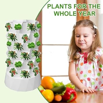Tower Hydroponics Growing,48-Plants Indoor Vertical Tower Kit,Indoor,Including Smart,Water Pump,Vertical Hydroponic Tower for ing Lover,