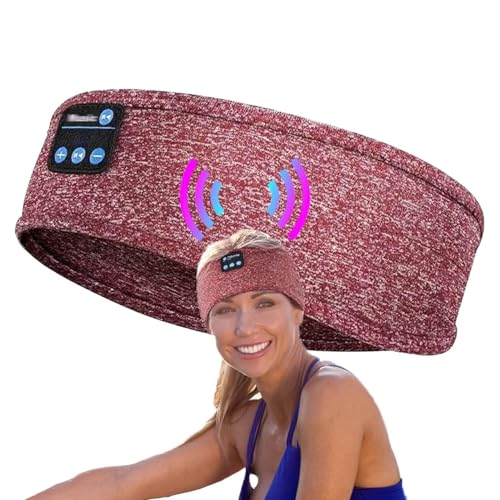 Sleep Headphones, Wireless Bluetooth Music Headphones Snoozeband for Sleeping & Sport, Wireless Music Earphones Perfect for Side Sleeper Yoga Relax (Pink)