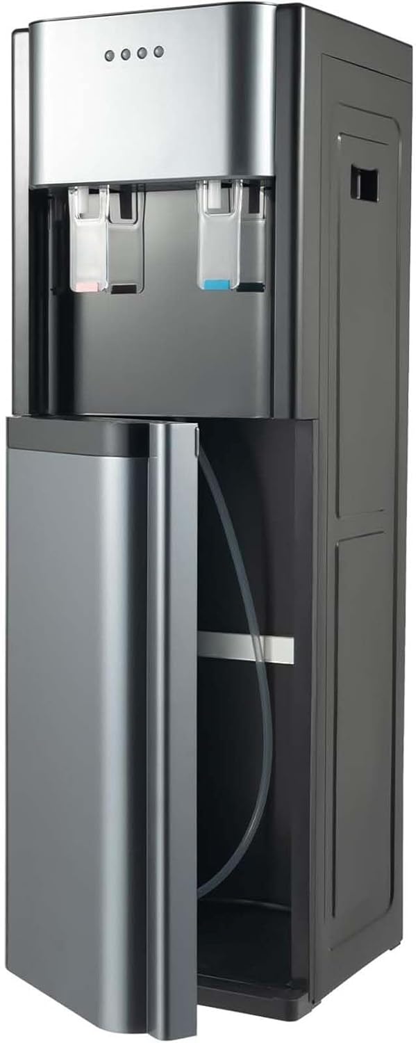 Water Cooler Dispenser, Bottom Load Design with Instant Hot and Cold Water, 5 Gallon/20l Capacity for Household and Office, 1.4 Gal/H Flow and an-ti-Dry Burn Protection(Gray,Hot+Warm)