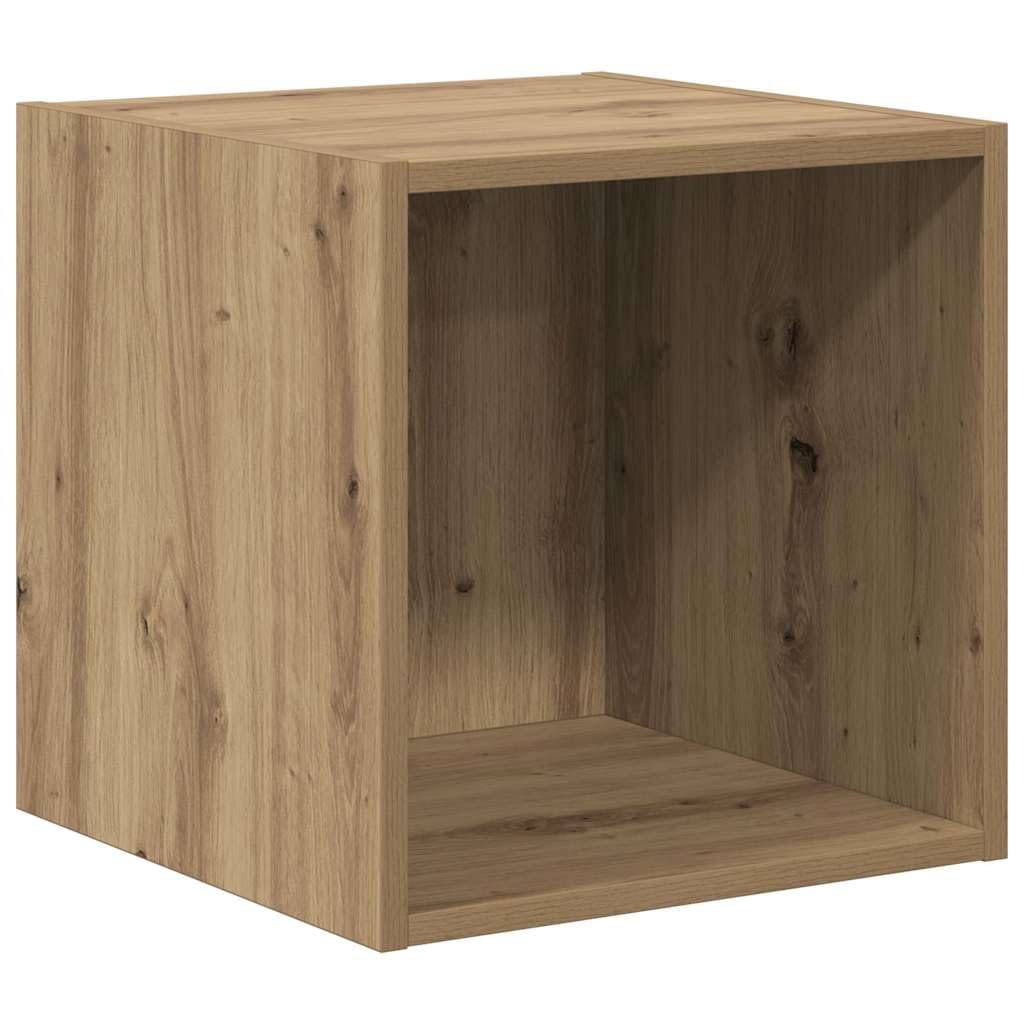 TV-Schrankset Wandmontiert 4-teilig, Artisan-Eiche Holzwerkstoff, Modernes Media-Center, Platzsparendes Design, für Wohnzimmer und Schlafzimmer