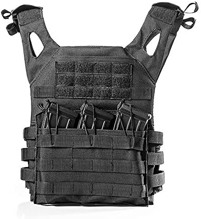 Jieaissna Outdoor Safety Protection Airsoft Vest Hunting Adjustable Vest Black