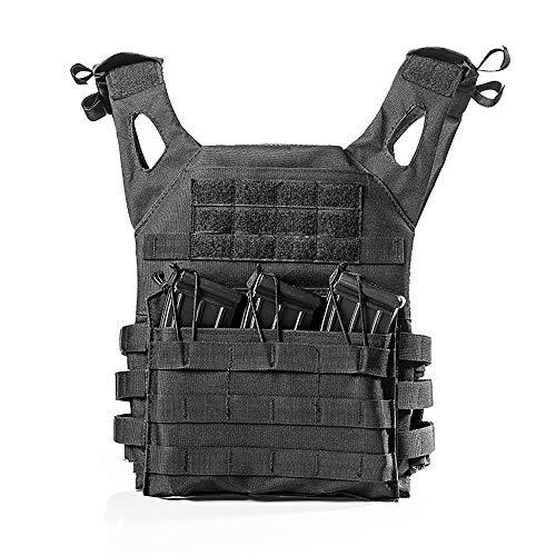 Jieaissna Outdoor Safety Protection Airsoft Vest Hunting Adjustable Vest Black #TOP1