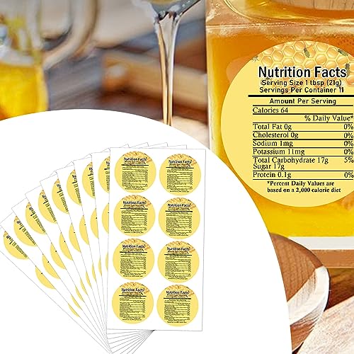 Trendsslabels TRENDSSLABELS01 Honey Nutrition Labels Honey Nutrition Facts Calories Health Benefits Mason Jar Labels 2 Inch thumb #3