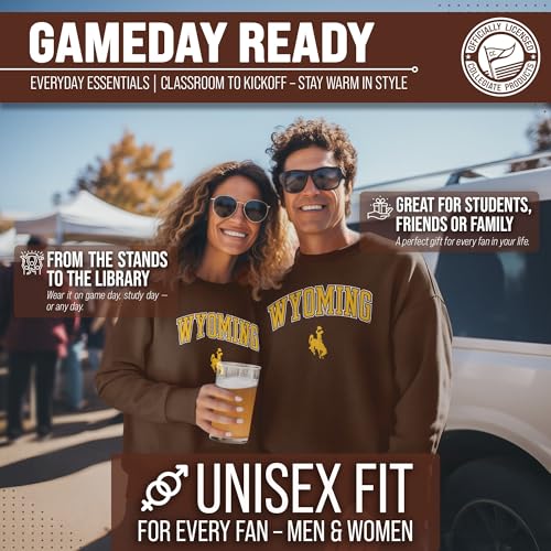 Image of NCAA College Sweatshirt Fleece Crewneck Pullover for Men and Women | Officially licensed NCAA college gameday crewneck pullover - 9 oz fleece lined sweatshirt with arch and logo design