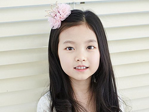 Girl's Diamond Crown Hair Pin Princess Flower Hair Clips Rhinestone Crystal Tiara Kids Party Hair Accessory (1) #TOP5