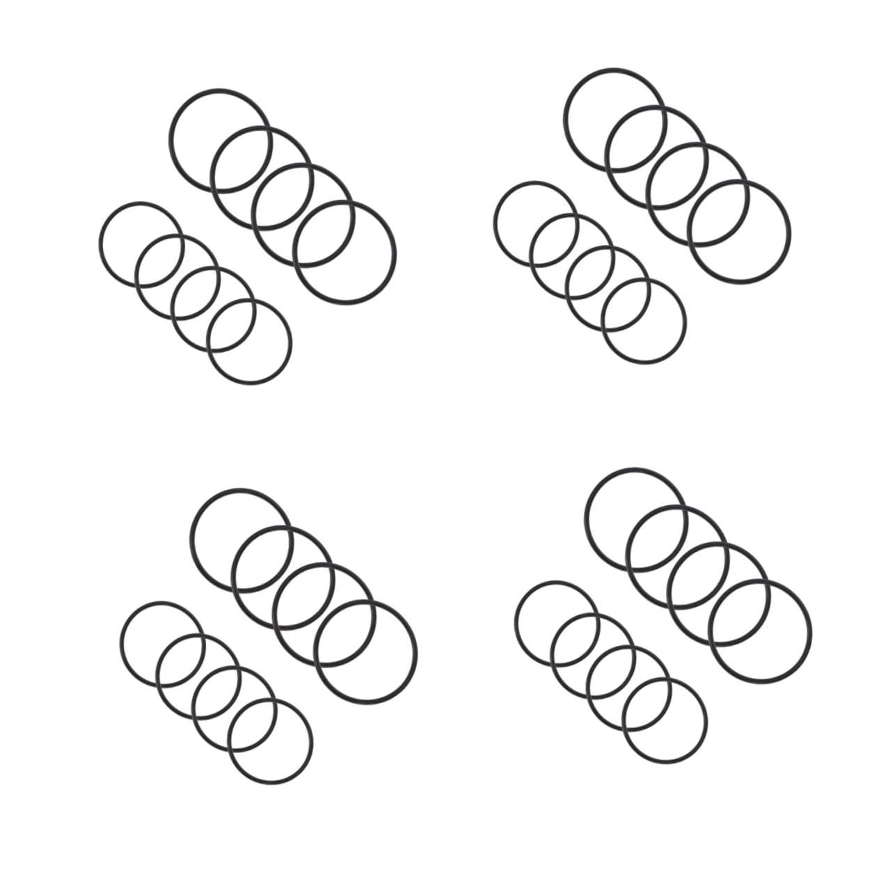 BESPORTBLE 4sets Bike Stopwatch Holder Band Speedometer Silicone Band Mount for Bicycles Fixed Strap Watch Base 8pcs*4