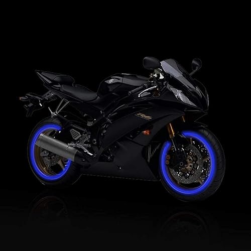 Miniatura 5 de 18 pulgadas reflectante llanta raya sticker para motocicleta ruedas coche ciclismo bicicleta noche reflexivo seguridad decoración raya universal