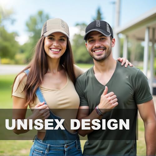 AYPOW 2 Paquetes Gorra de Béisbol de Secado Rápido Hombres Mujeres, Malla Transpirable Ligera Plegable Deportes al Aire Libre Gorro de Béisbol, Protección Solar Sombreros de Béisbol Sombrero de Sol - imagen 6