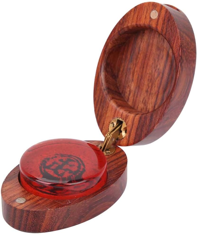 Professional Rosin with Wood Case Musical Instrument Maintenance Tool for Violin Viola Cello (Oval box)