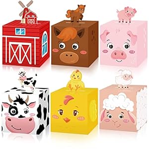 Outus 48 Pack Farm Animal Party Favor Boxes Farm Animals Gift Boxes Barnyard Happy Birthday Candy Treat Boxes Farmhouse Animal Party Favor Goody Bags for Kid Baby Shower Birthday Party Supplies Outus 48 Pack Farm Animal Party Favor Boxes Farm Animals Gift Boxes Barnyard Happy Birthday Candy Treat Boxes Farmhouse Animal Party Favor Goody Bags for Kid Baby Shower Birthday Party Supplies