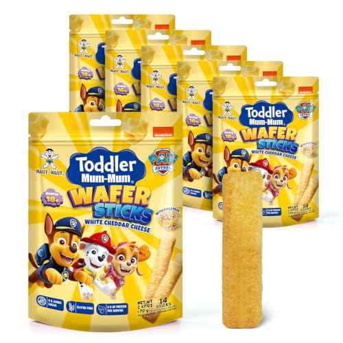 WANT WANT Toddler Mum-Mum Wafer Sticks, White Cheddar Cheese, 6 Packs - image 1