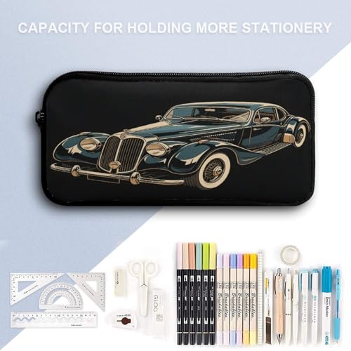 Printed Backpack With Lunch Pack Storage Box Case Classic Vintage Car 3pcs Lightweight Travel Backpack4