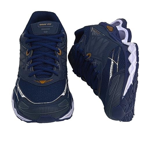 Tenis Masculino Esportivo Original Dubbele Wave Force 20 Confortavel (42, Marinho)