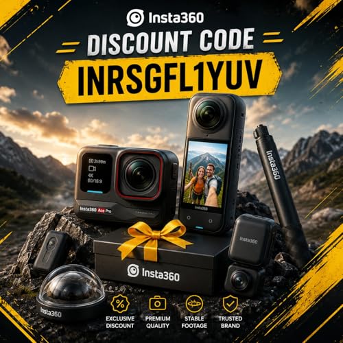 Insta360 Coupon Code: &ldquo;INRSGFL1YUV&rdquo; - Personal Experience cover art