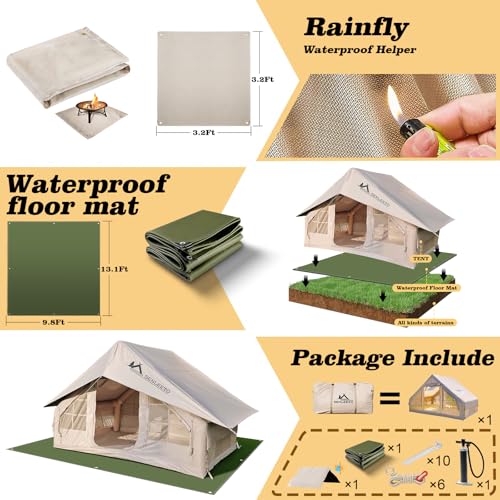 Carpa inflable para camping SENLEETO para 4-6 personas miniatura 2