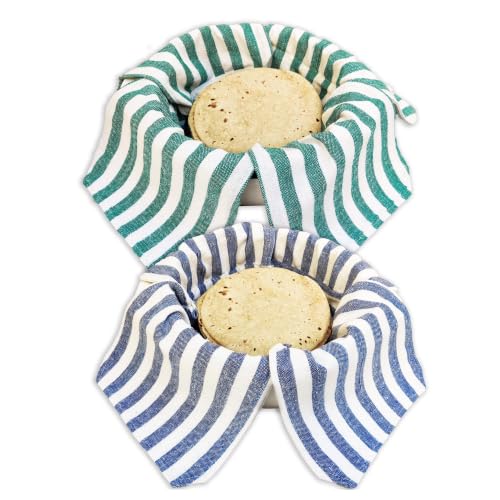 Image of Set of 3 Cotton Double Layer Roti Clothes Wrap with Flaps Muslin Cloth for chapati for hot case Kitchen Chapati Cloth wrap roti Cloth