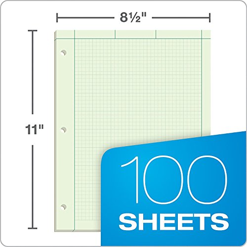 Bloc ingénierie 5x5 vert Ampad Evidence de 100 feuilles pour croquis techniques