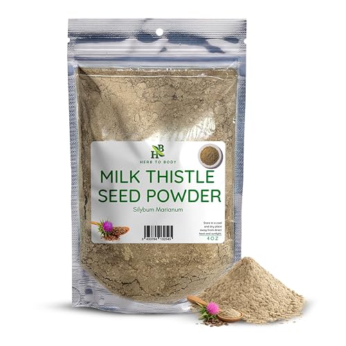 Herb To Body Milk Thistle Seed Powder - Silybum Marianum, Finely Ground Milk Thistle Powder for Milk...