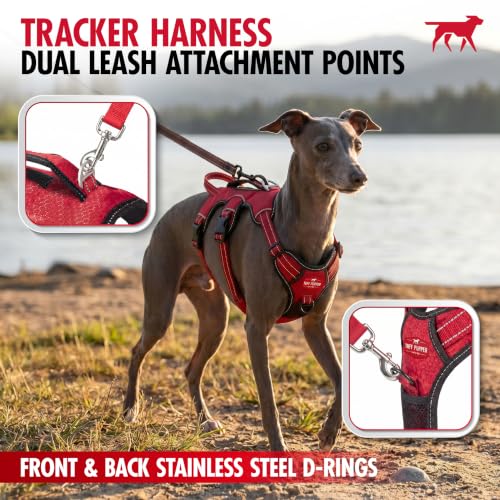 Image of Tuff Pupper Escape Proof No Escape Dog Harness | 5 Point Adjustable Fit Harness for Dogs | Padded Dog Harnesses | Handle Dog Lift Harnesses