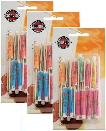 Norpro BrandsNorpro 188 3 x 24-Pack Decorative Cocktail Umbrella Picks, Multicolored