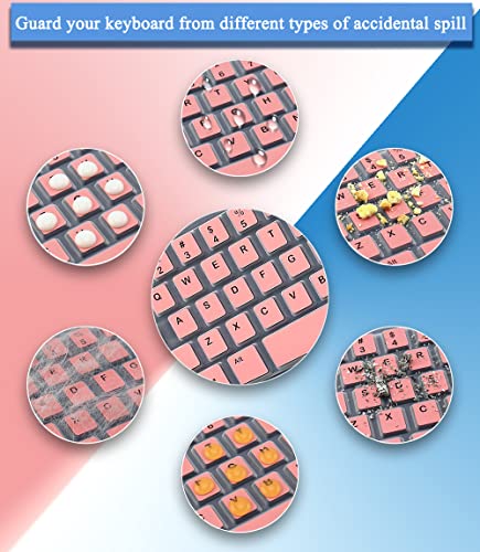 Silicone Keyboard Cover Skin For Logitech K120 & Mk120 Ergonomic Desktop Usb Wired Keyboard Waterproof Protector Accessories (Pink) #TOP2