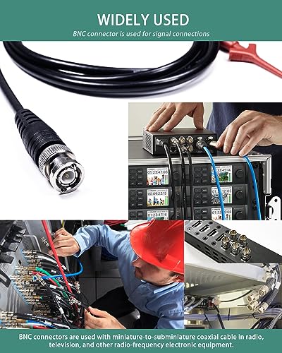 Image of Test Leads BNC Breakout BNC Plug, Square Pin Sockets x 2, Mini Grabber SMD IC Testing Hook Clip for Dupont Jumper Test Lead Accessory Logic 5570384
