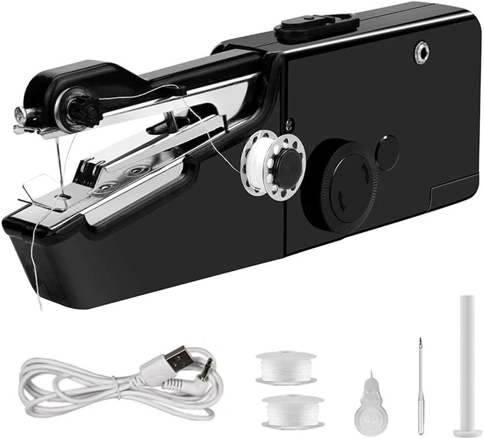 Electric Handheld Sewing Machine Kit Cordless Sewing Machine Denim Curtain Leather