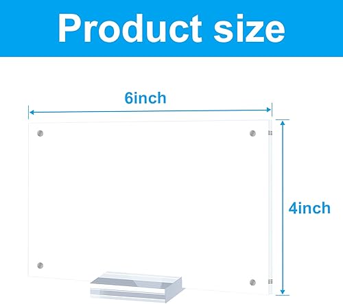 Miniatura 2 de JUOIFIP Paquete de 3 marcos de fotos de acrílico transparente de 4 x 6 pulgadas, marcos magnéticos con caja de regalo, marcos de fotos acrílicos de