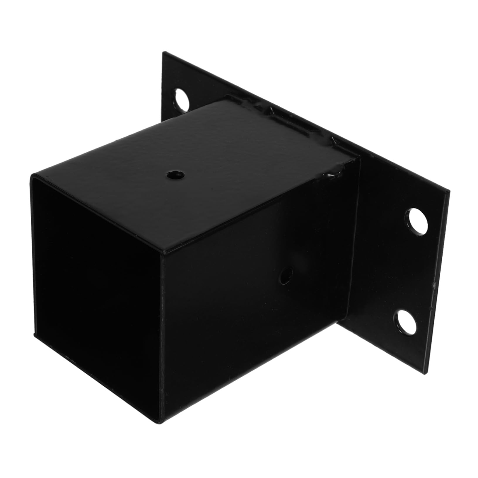 NUOBESTY 5 Piezas Soporte Para Cenador Apoyo Pesado Base De Poste De Reemplazo Poste De La Cerca Protector Deber Base De Poste De Cubierta Acero Post Base Exterior Pérgolas Planchar Negro