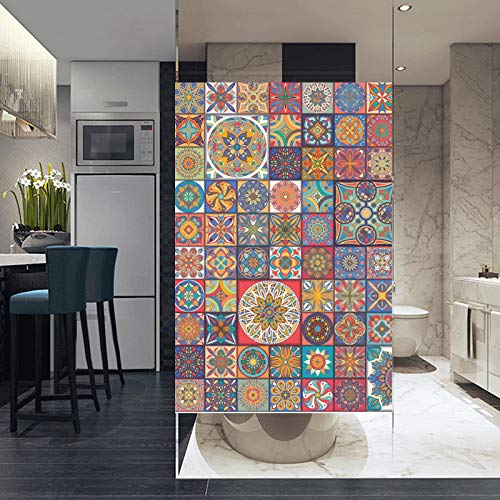 Buy YZX Mosaic Tile Window Film Non-Adhesive Home Office
