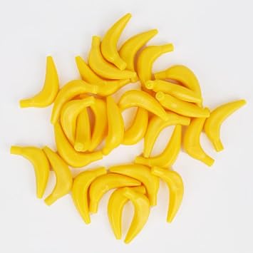 20Pcs Yellow Mini Fake Banana Fruit,Plastic Foam Vegetables Fruit as Home Party Ornament Craft Photography Props Gift,Simulation Fruit for Blenders and Sponges Artificial Plants and Flowers 3-6cm