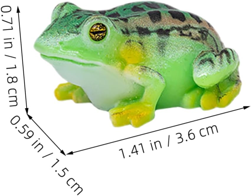 BESPORTBLE 1Set Mini Resin Frog Figurines Accessories with Tiny Tadpoles and Realistic Lily Pads for DIY Crafts Moss Garden Decor and Miniature Landscape