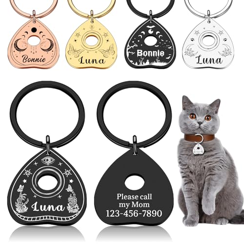 Goth Cat & Dog Personalized Halloween ID Tags