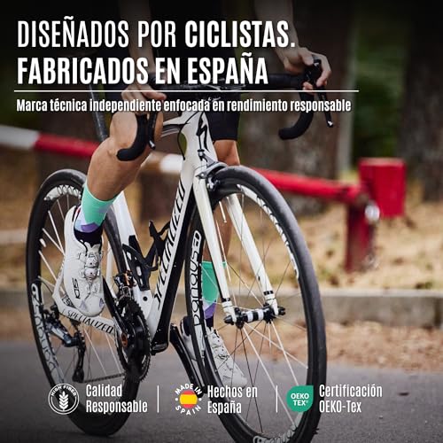 HOOF - Calcetines de Deporte para Ciclismo Ultraligeros - Transpirables y Cómodos - Material Técnico Vaporfeel - Calcetines Antiampollas Unisex - Landscapes Northern Lights - Talla 40-43 - imagen 6