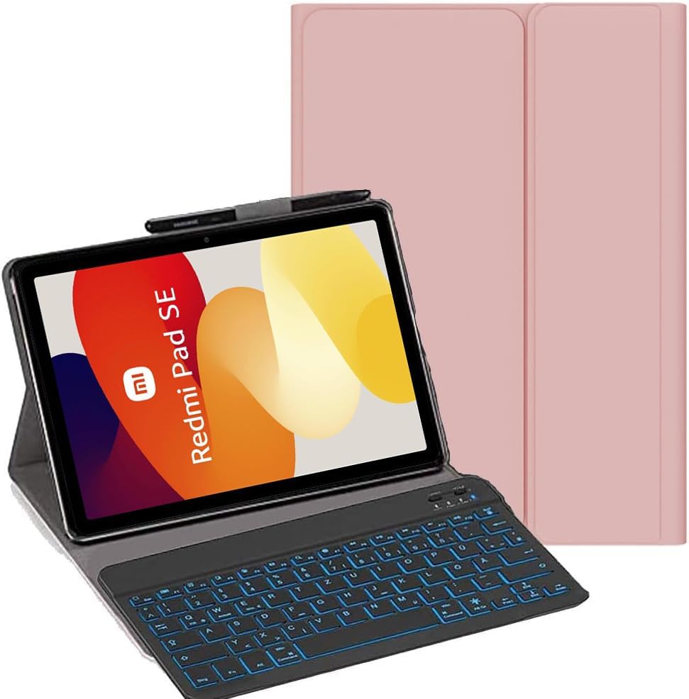 Clavier AZERTY Français Détachable Pour Xiaomi Redmi Pad SE 11" 2023 – Étui Bluetooth Magnétique