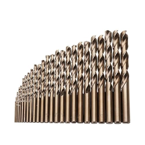 5/15/25pcs HSS-Co M35 Cobalt Straight Shank Twist Drill Bits Power Tool Accessories For Metal Stainless Steel Drilling(25pcs)