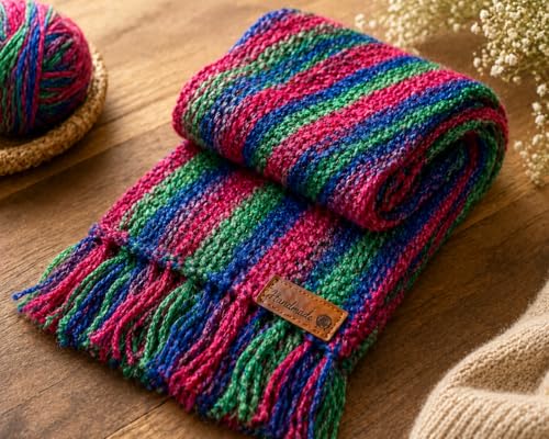Image of Multicolor Wool Oon Yarn Ball (Pink, Green & Blue Mix) | Soft Knitting & Crochet Yarn for DIY Crafts, Sweaters, Home Decor & Handmade Projects