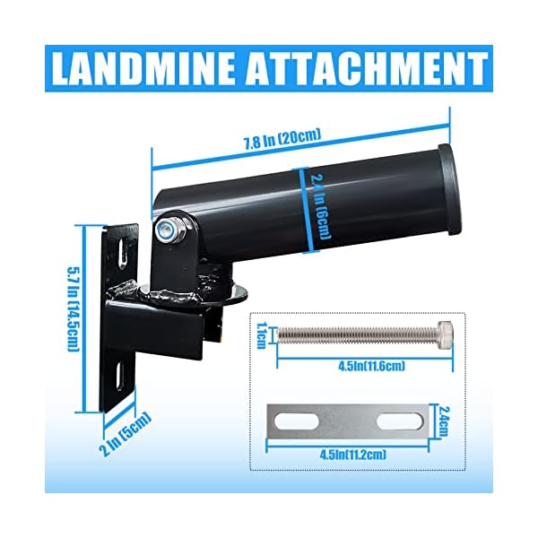 BLUSLM T Bar Row Platform Landmine Attachments for Squate Rack or Wall Mount Fits 2-inch Barbell, Landmine Base Gym Equipment, Power Cage Landmine for Almost of Power Rack - Image 2