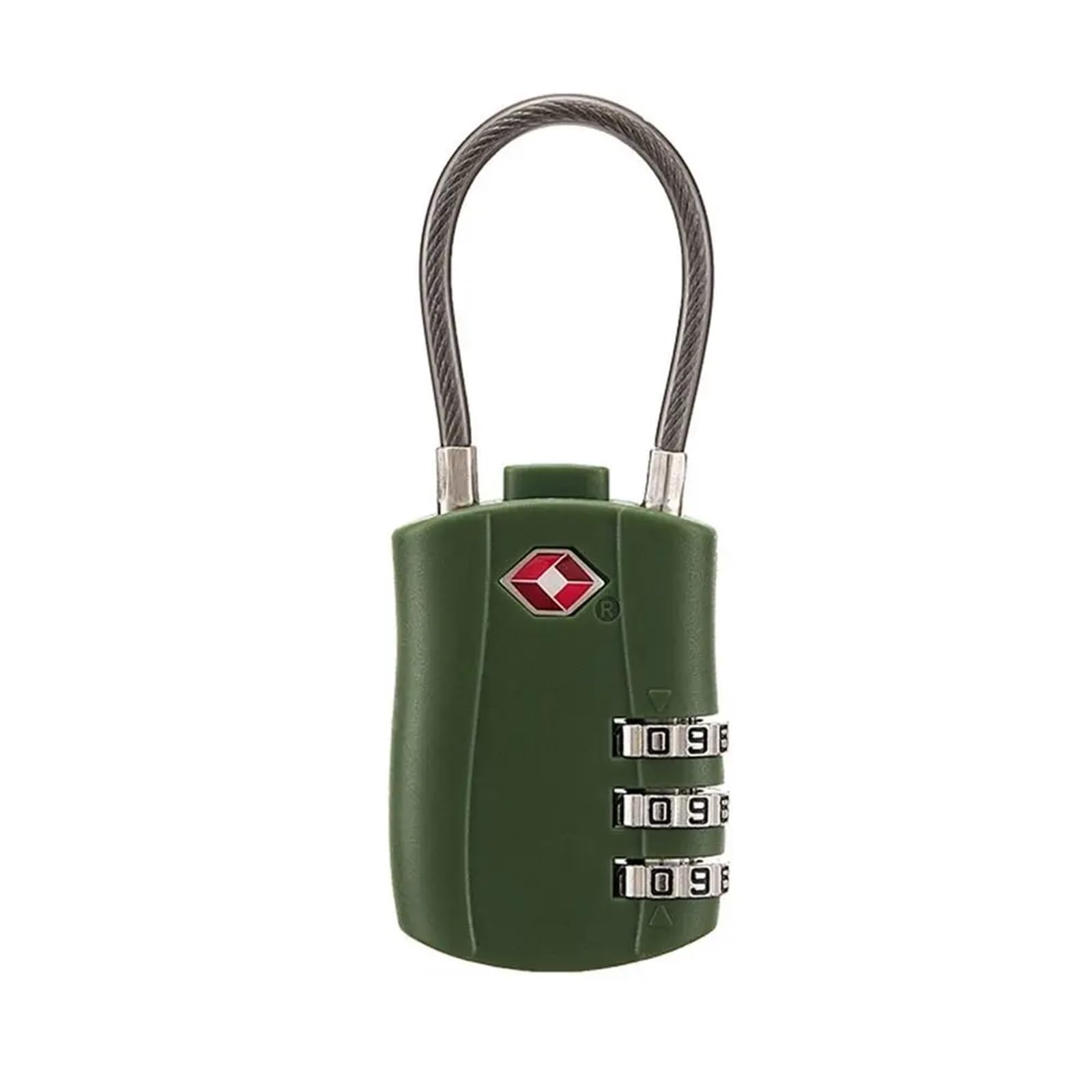 Mot de passe de verrouillage codé à combinaison 3 chiffres vert foncé 1pc