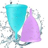 Blossom Menstrual Cups Set of 2 Cups (Sm Blue & Lg Purple)