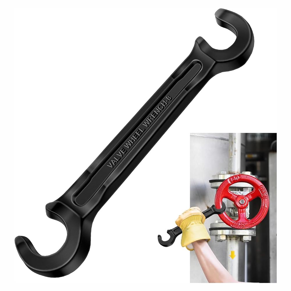 Uxsjakjsd Doppelseitiger Ventilradschlüssel - 8-Zoll Werkzeug Aus Stahlguss Für 1/2 Und 21/32 Zoll Ventile