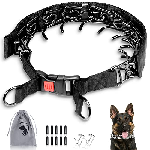 The Adjustable Black Pinch Dog Training Collars 9 MARATI Prong Collar for Dogs, Choke Collar, Pinch Training Collar ...