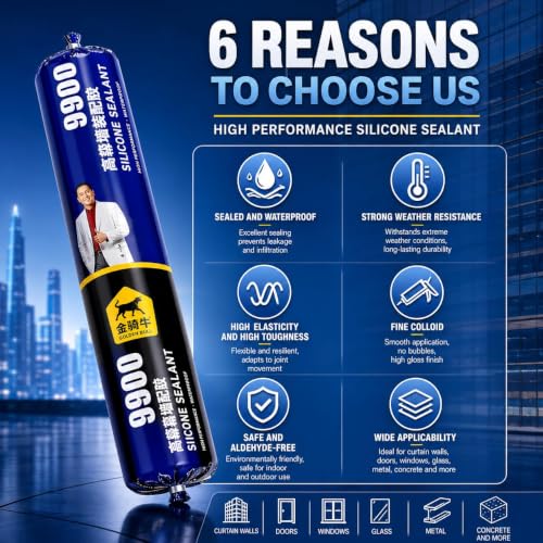 Image of 9900 sealant waterproof, Crack Filling Glue, Concrete Crack Filler Sealant, High Elasticity Cement Crack Filler & Wall Gap, Fast Drying Asphalt Crack Repair for Slabs, Joint Self-Leveling Waterproof
