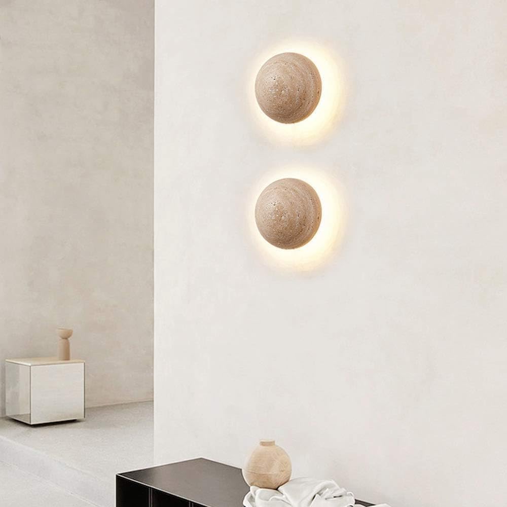 Lámpara de pared de travertino amarillo estilo Wabi-Sabi iluminación de pared lámparas accesorios de iluminación modernos luces Art Deco para dormitorio comedor cocina pasillo vestíbulo