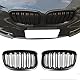 Beside_Auto JK140 F20 F21 1er Serie 2011-2014 Glänzend Schwarz Sport Nieren Doppellinie Frontgrill Kühlergrill - Paar