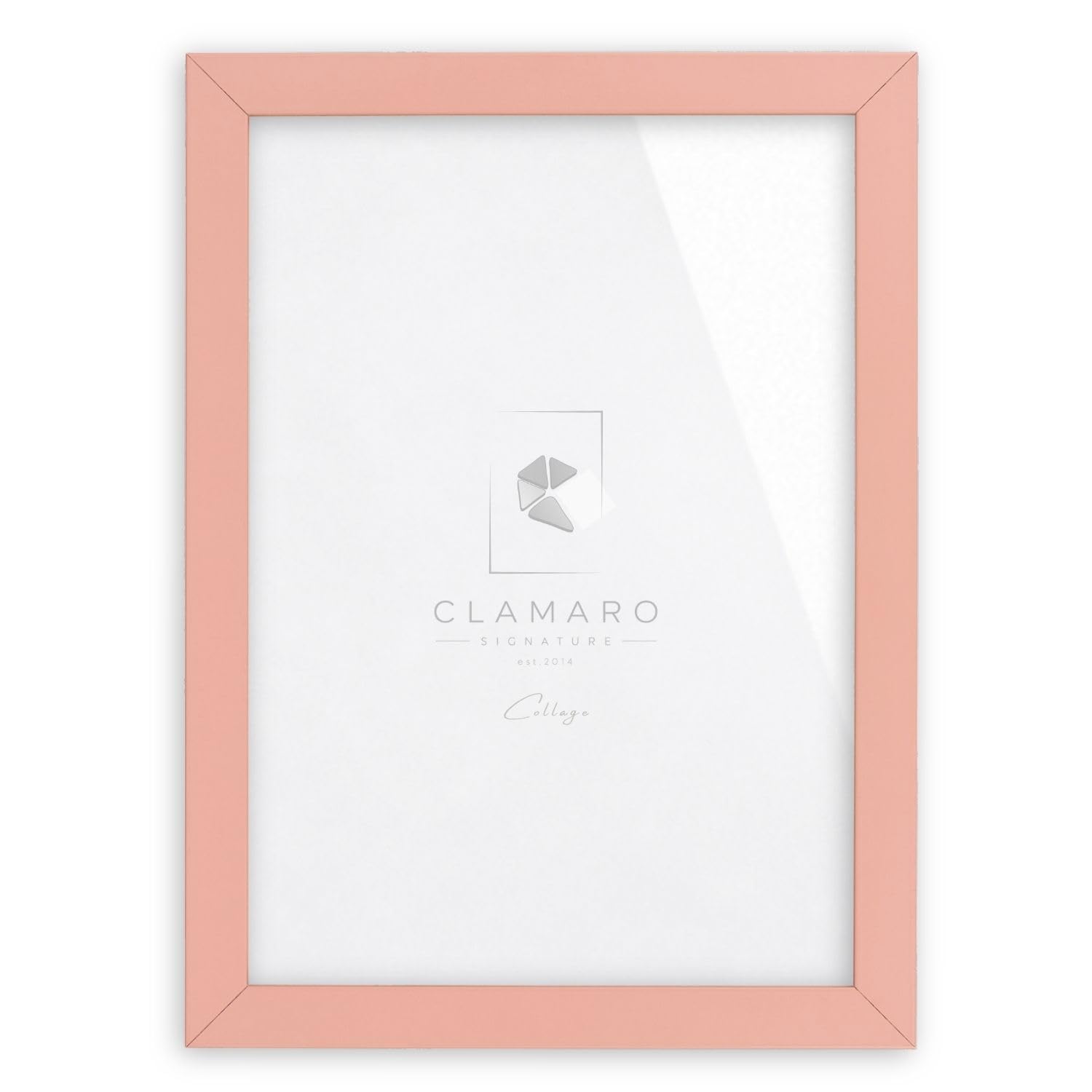 Clamaro Cornice Multipla Collage, Legno MDF, Rosa Pastello, 60 x 85 cm