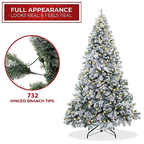 Casafield6ftprelitrealisticsnowflockedpineartificialholidaychristmastreewithsturdymetalstand Urban Country Home Decor Casafield 6ft pre lit realistic snow flocked pine artificial holiday christmas tree with sturdy metal stand urban country home decor